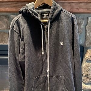 Express Mens Fleece Zip Up Hoodie